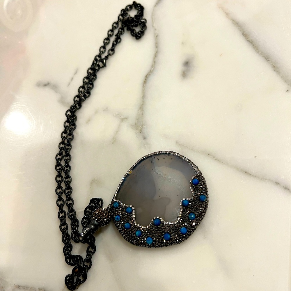 STONE AND SPARKLE NECKLACE with chain link necklace chain